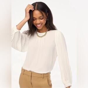 J. Crew Pleated-sleeve top XL
